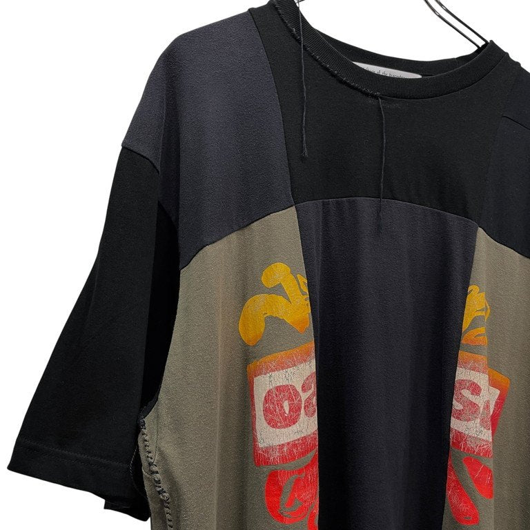 Children of the Discordance x SEMBL RE:PATCH WORK SS TEE L BLACK ASSORT ヴィンテージリメイク空環ハンドステッチパッチワークTシャツ カットソー Tee T-shirt 定価57,200円 チルドレンオブザディスコーダンス センブル