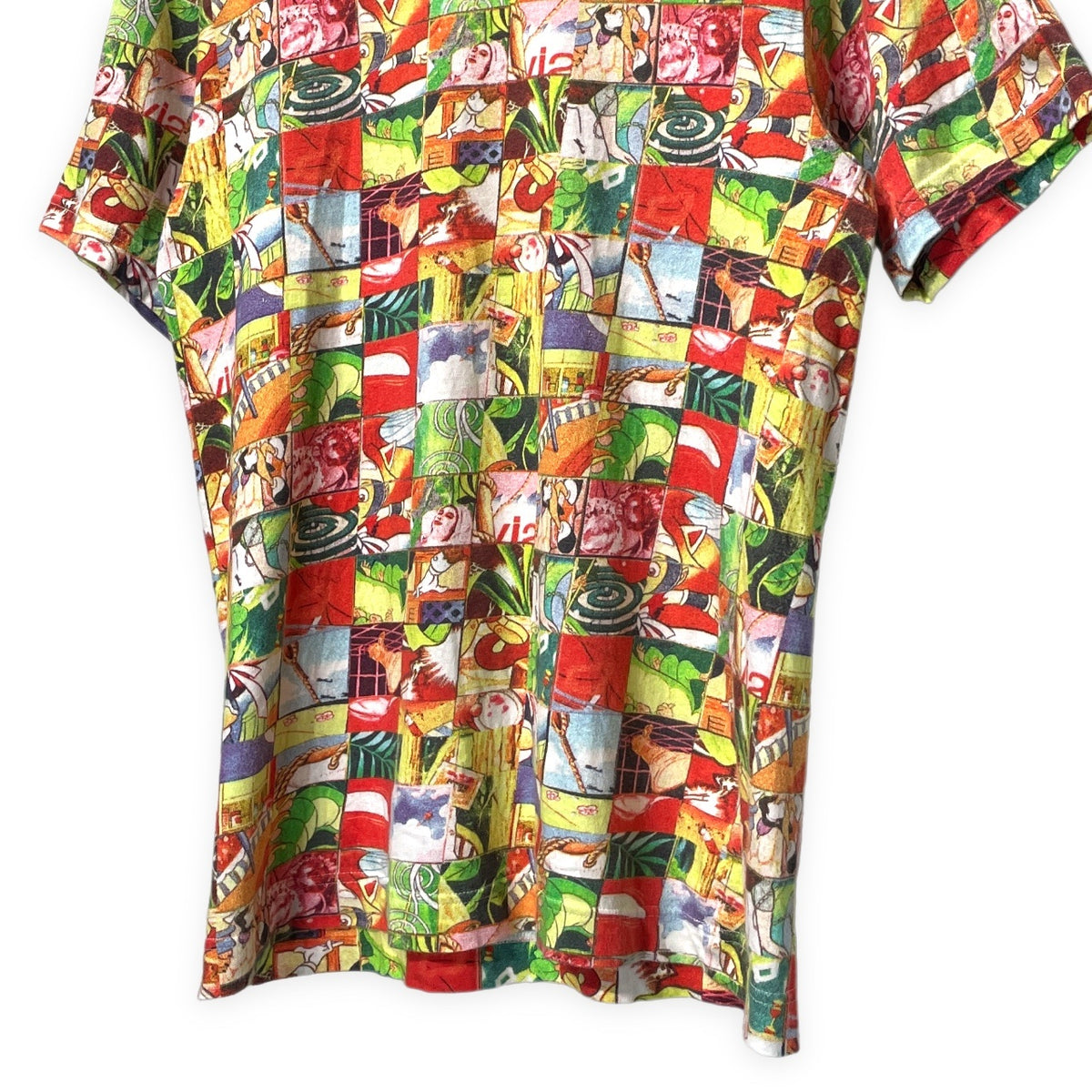 COMME des GARCONS SHIRT 福田美蘭 コラージュプリントクルーネックTシャツ カットソー Tee T-shirt Archive 90s 00s トップス 半袖 総柄 コムデギャルソンシャツ メンズ