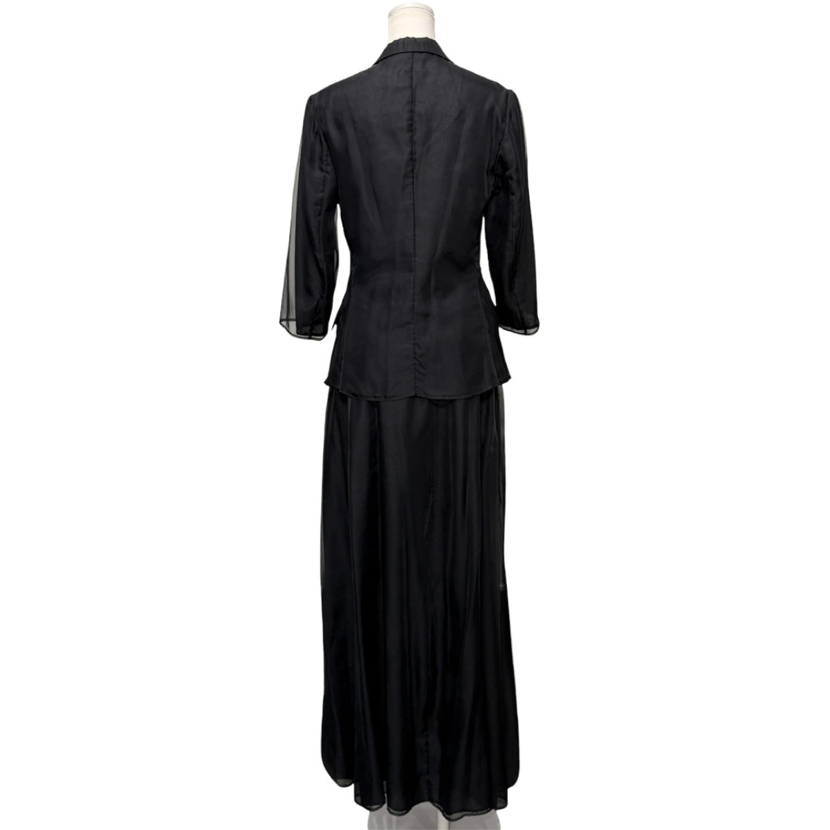Y's シースルーポリエステルレイヤードセットアップ ジャケット スカート シアー スーツ Archive 90s Yohji Yamamoto Femme ヨウジヤマモトファム ワイズ レディース