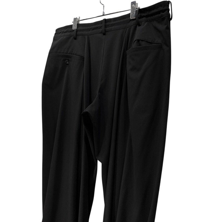 S'YTE Yohji Yamamoto ポリエステルレーヨンギャバジンフレアシームカラスパンツ 名作 Archive ドローストリング イージー ボトムス サイト ヨウジヤマモト Pour Homme プールオム メンズ レディース ユニセックス