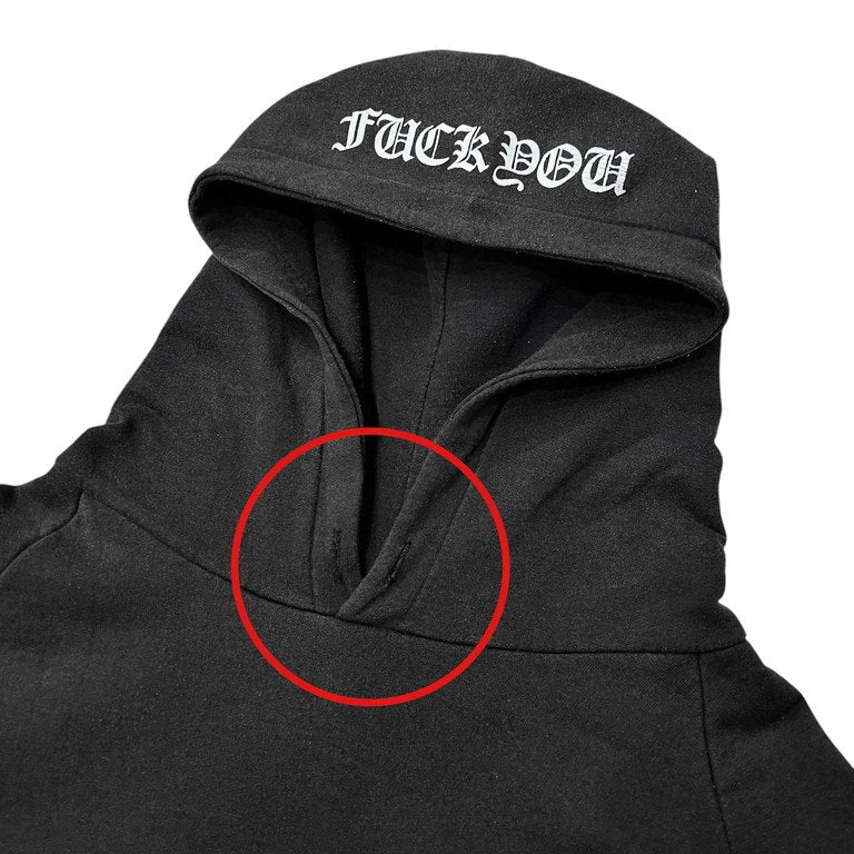 CHROME HEARTS Horseshoe Pullover FUCK YOU Hoodie ホースシュープリントサーマルプルオーバーパーカー フーディ Archive 90s トップス ロゴ クロムハーツ メンズ
