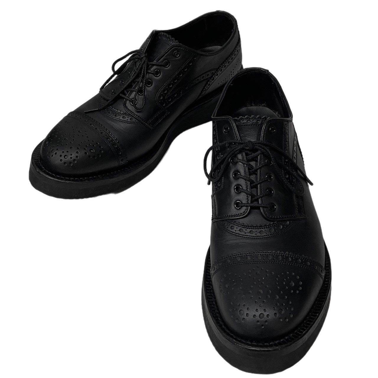 foot the coacher MENDELL VIBRAM SOLE 6ホールレースアップウイングチップシューズ 短靴 ブーツ メダリオン ブローグ 8 1/2 定価68,200円 フットザコーチャー メンズ