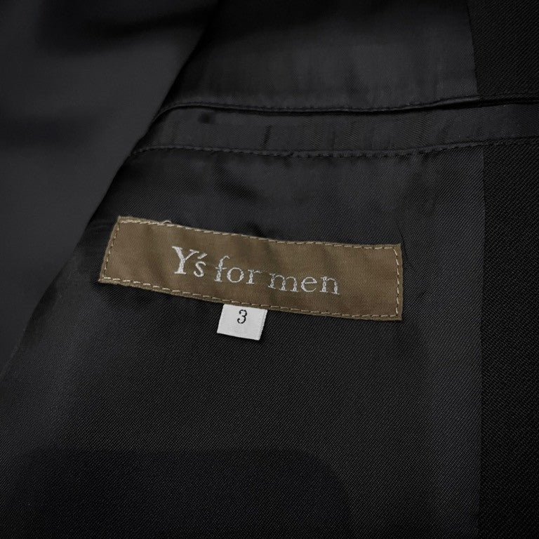 Y’s for men ウールギャバジンスタンドカラー4Bテーラードジャケット ブレザー ブルゾン コート アウター ノッチドラペル Archive Yohji Yamamoto Pour Homme ヨウジヤマモトプールオム ワイズフォーメン メンズ
