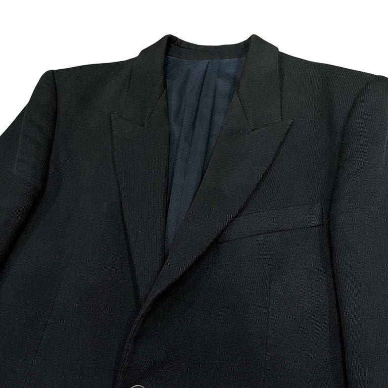 BALMAIN HOMME 12SS コットンリネン1ボタンロングアームテーラードジャケット ブルゾン コート アウター Olivier Rousteing オリヴィエルスタン期 バルマンオム メンズ