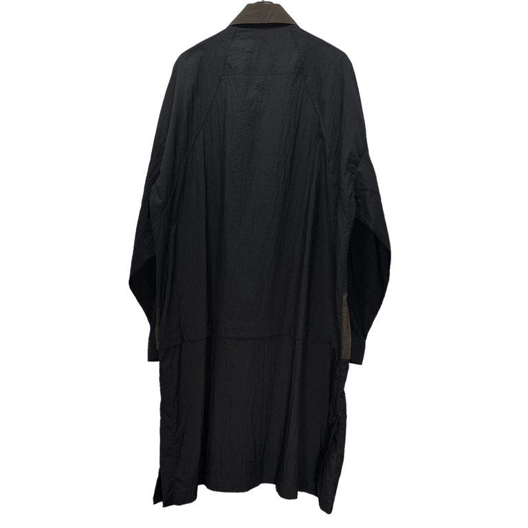 JOE CHIA 19SS ポリアミドバイカラーレイヤードロングシャツコート ジャケット ブルゾン