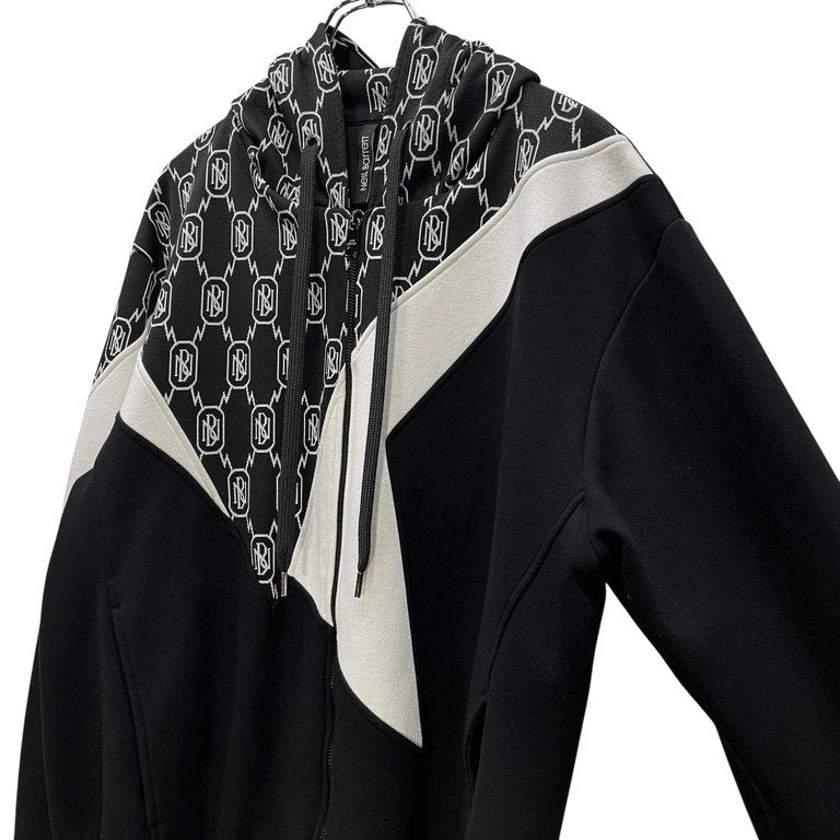 Neil Barrett 20SS NBロゴ切替オーバーサイズジップアップパーカー フーディ トップス アウター 定価122,400円 ニールバレット メンズ