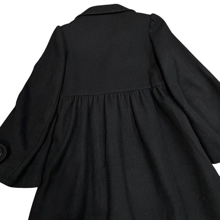 LIMI feu ウールメルトンボリュームギャザーダブルブレストロングコート ジャケット ブルゾン アウター Yohji Yamamoto Femme リミフゥ ヨウジヤマモト レディース