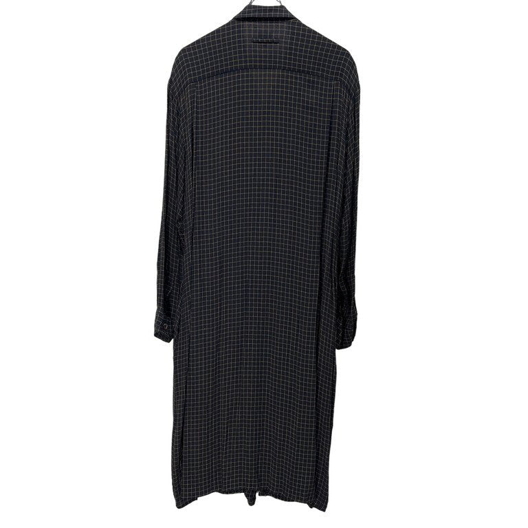 Jean Paul GAULTIER HOMME 95SS レーヨンアセテートジョーゼットフロントプリーツオープンカラーロングシャツ Archive 90s JPG ピンタック ブラウス パジャマシャツ コート ジャンポールゴルチエ オム ゴルチェ メンズ