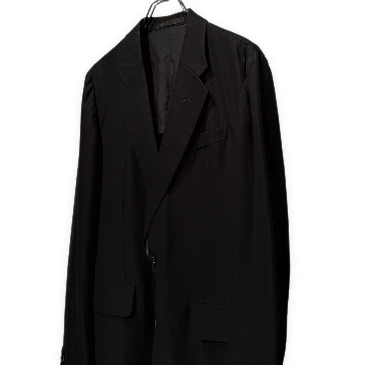 Y's for men コットンギャバジンラムレザーテープ装飾2Bテーラードジャケット ブレザー ブルゾン コート アウター Archive Yohji Yamamoto Pour Homme ワイズフォーメン ヨウジヤマモトプールオム メンズ