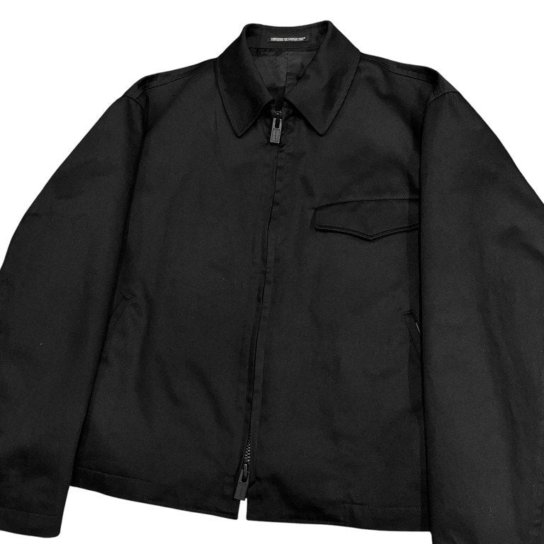 Y's for men 24AW FLAP POCKET BLOUSON WITH PIECE NAME コットンギャバジンフラップポケットジップアップブルゾン シングルライダースジャケット ピスネーム MO-Y03-017 定価73,700円 ヨウジヤマモトプールオム ワイズフォーメン