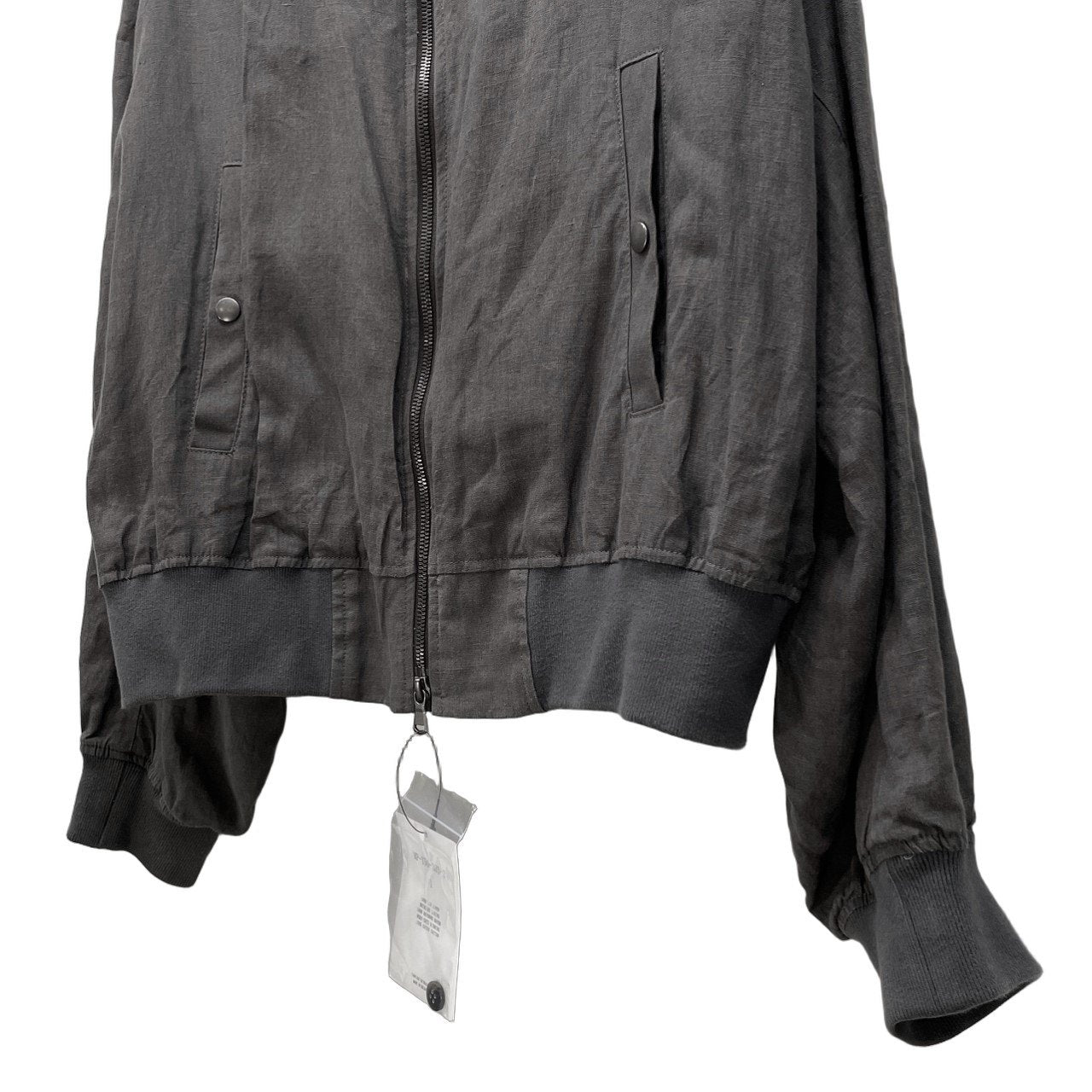 Y's for men × 120% LINO 25SS BLOUSON リネン襟付きダブルジップリブブルゾン ジャケット コート アウター 定価162,800円 Yohji Yamamoto Pour Homme ヨウジヤマモトプールオム ワイズフォーメン メンズ