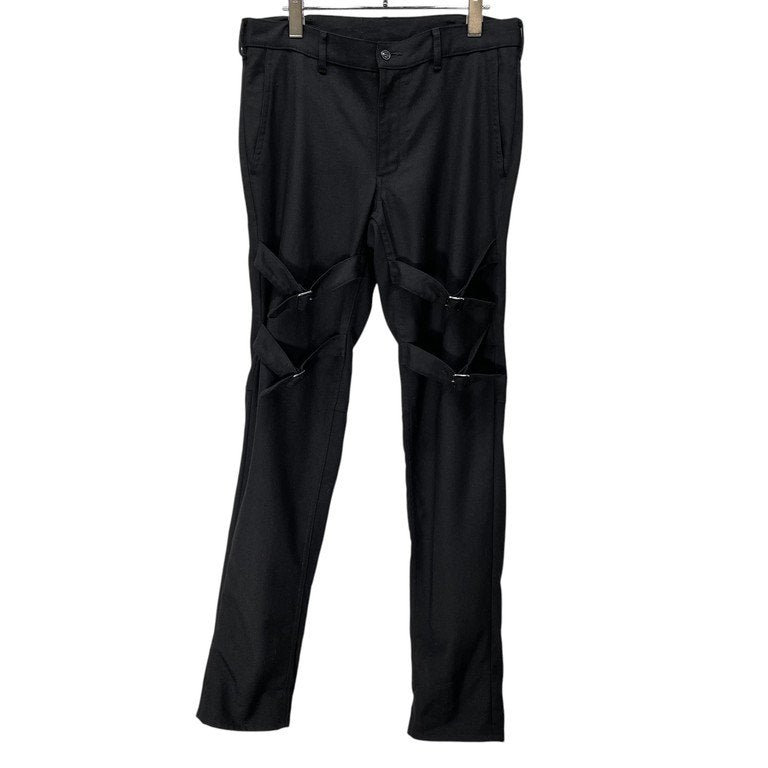 COMME des GARCONS HOMME PLUS 14AW ウールサージスリムボンテージパンツ ベルト Archive 聖なる(穴の空いた)ジャケット Holy(Hole) Jacket ボトムス コムデギャルソンオムプリュス メンズ