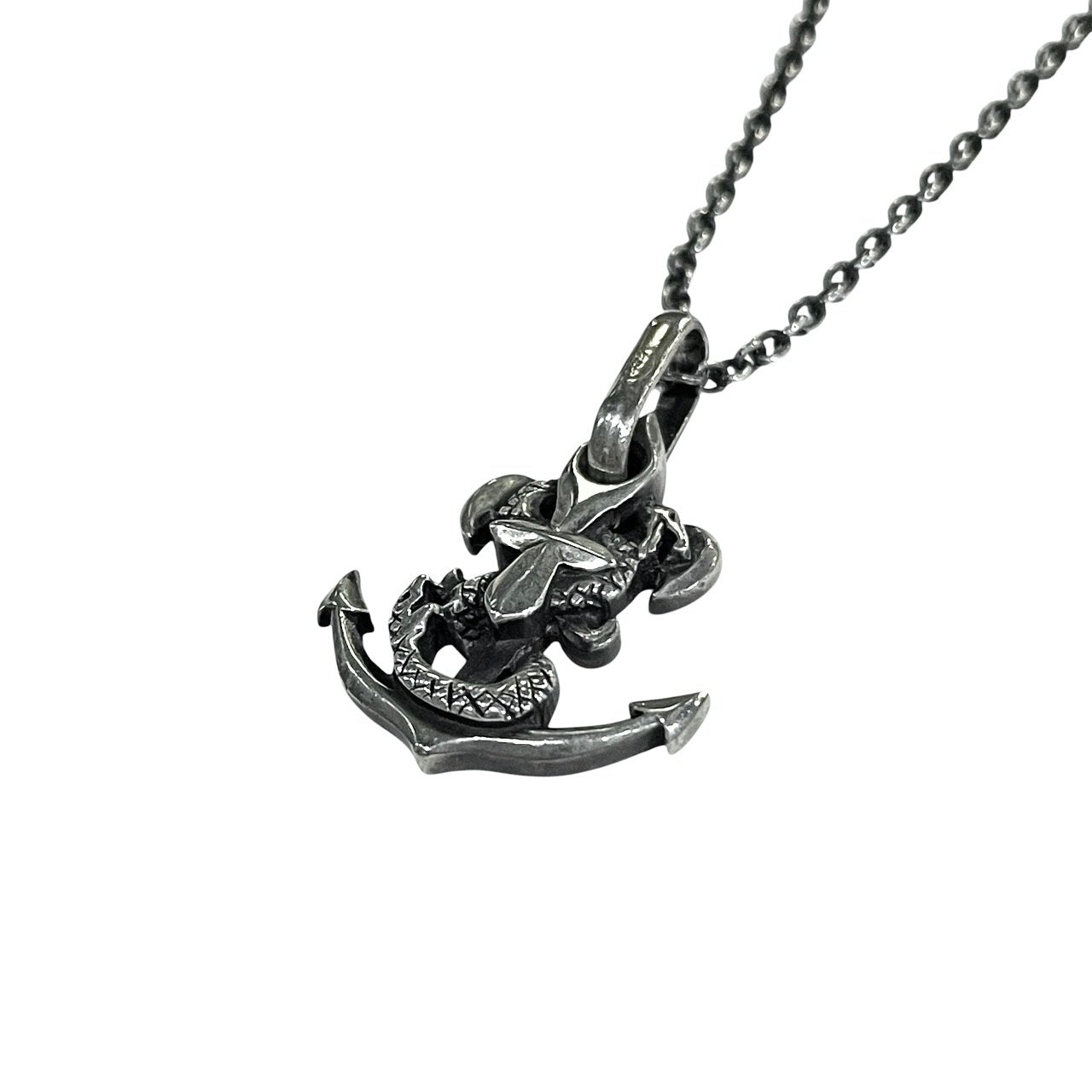 GOTHIC Yohji Yamamoto SILVER 950 SNAKE ANCHOR スネークアンカーシルバーネックレス ペンダント チェーン 百合 錨 蛇 HA-A30-920-1-03 定価63,800円