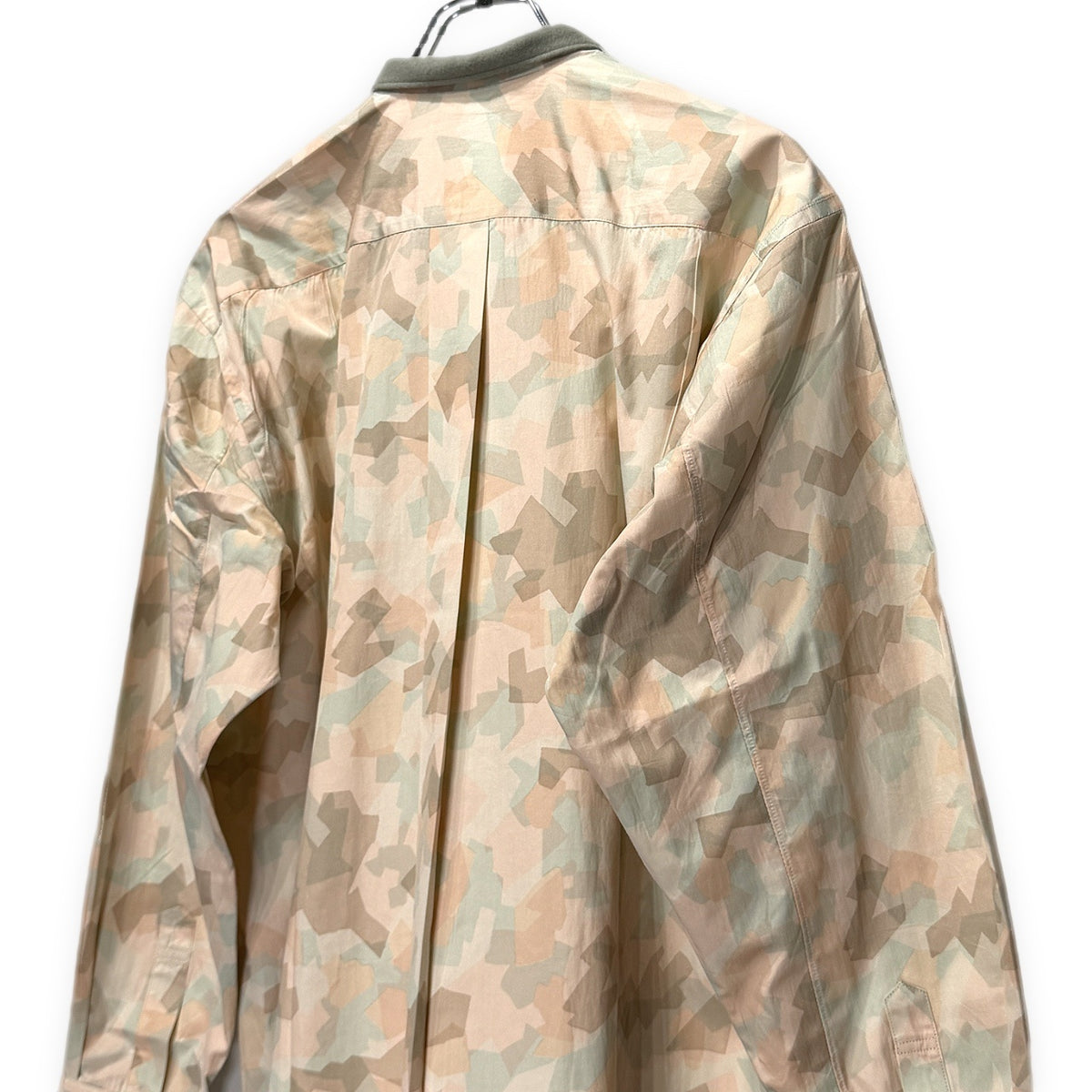 COMME des GARCONS HOMME PLUS 90AW デジタルカモフラージュ柄襟切り替えオープンカラーシャツ ブラウス トップス デジカモ 迷彩 総柄 開襟 Archive 90s コムデギャルソンオムプリュス メンズ