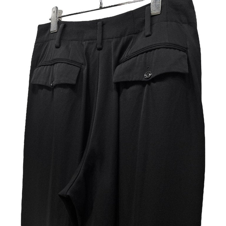 Yohji Yamamoto Pour Homme 16AW ウールドスキン3タック脇テープワイドパンツ サイドライン 側章 スラックス トラウザーズ Archive ヨウジヤマモトプールオム メンズ