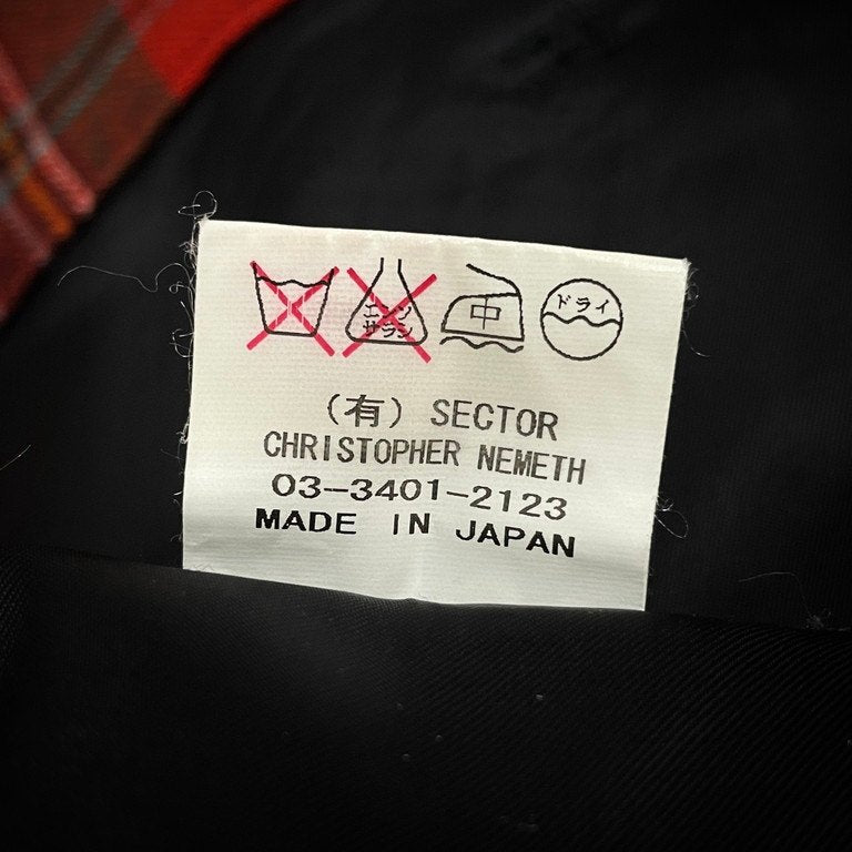 Christopher Nemeth ウールフランネルタータンチェックアナトミックパンツ 立体裁断 Archive ボトムス クリストファーネメス メンズ レディース ユニセックス