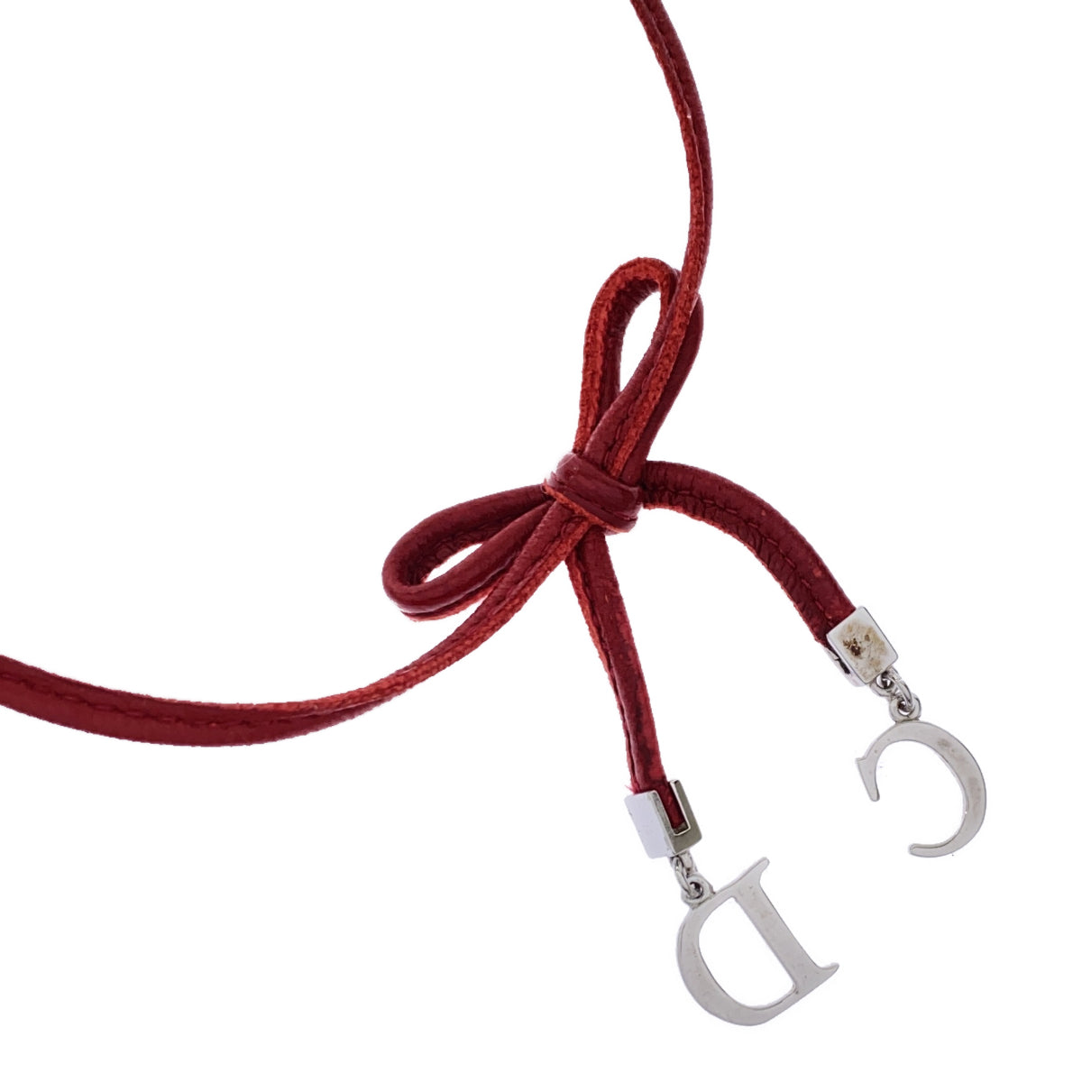 Christian Dior Christian Dior チョーカー CDレザーリボン