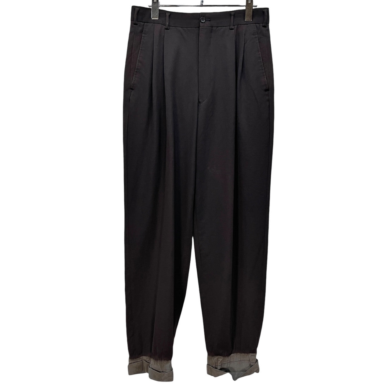 COMME des GARCONS HOMME PLUS 93AW 脱色ウール2タックテーパードダブルスラックス パンツ トラウザーズ ボトムス Archive 90s Artist in his studio アーティストインヒズスタジオ 脱色期 名作 コムデギャルソンオムプリュス