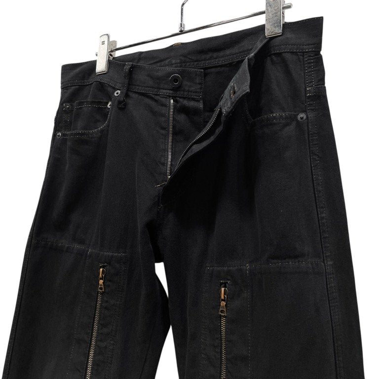 Y's for men ジップカーゴポケットブラックデニムパラシュートパンツ ボトムス Archive Yohji Yamamoto Pour Homme ヨウジヤマモトプールオム ワイズフォーメン メンズ