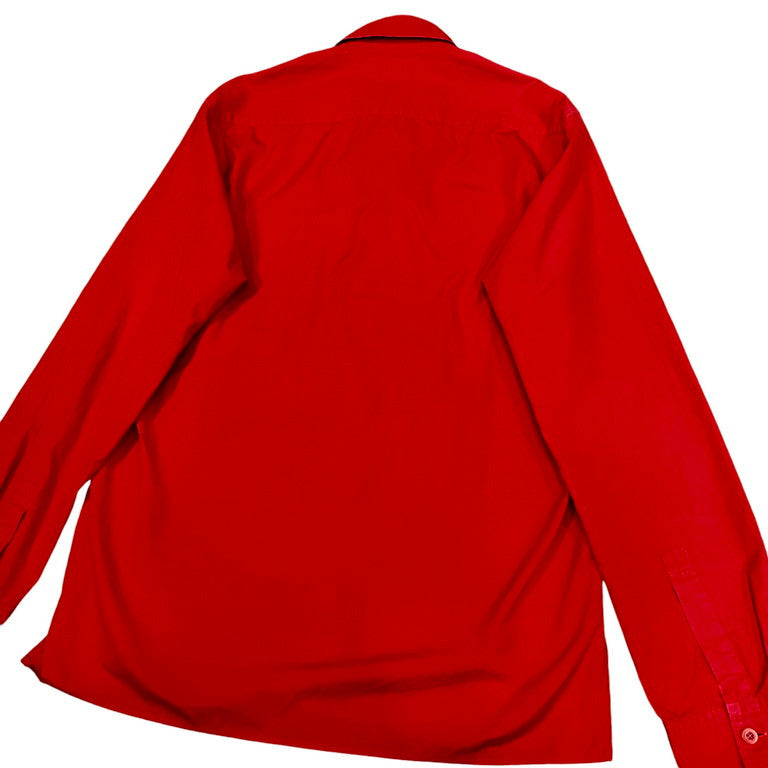 Yohji Yamamoto Pour Homme コットンブロード変形ダブルポケットスクエアカットシャツ Archive 赤 レッド ブラウス トップス ヨウジヤマモトプールオム メンズ