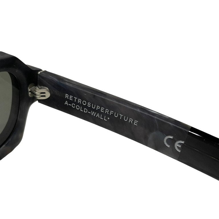 A-COLD-WALL × RETROSUPERFUTURE OX6 CARO ブラックマーブルフレームスクエアサングラス 眼鏡 メガネ アイウェア UVプロテクション ACW 服飾雑貨 ア コールドウォール レトロスーパーフューチャー メンズ レディース ユニセックス