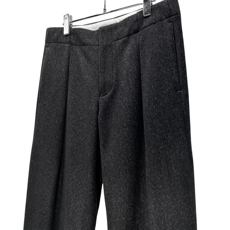 OVERCOAT 23AW PLEATED TROUSER WITH LOOPS IN WOOL FLANNEL ウールカシミヤフランネル1タックトラウザーズ パンツ スラックス ボトムス カシミア 定価69,300円 F23P018-NKCF オーバーコート メンズ