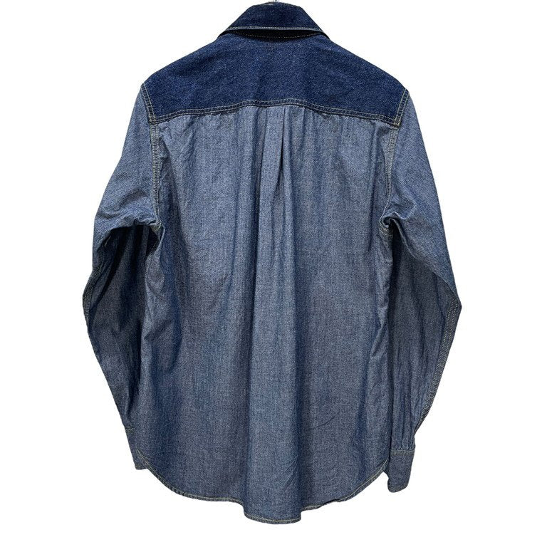 GANRYU 17SS デニムシャンブレードッキングシャツジャケット ラストコレクション 切替 ブルゾン ブラウス トップス アウター Archive ガンリュウ メンズ