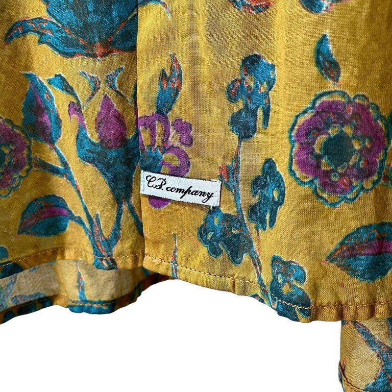 C.P. COMPANY コットンガーゼフローラルプリントシャツ 総柄 花 フラワー 半袖 Archive 80s ブラウス トップス Massimo Osti マッシモオスティ シーピーカンパニー メンズ