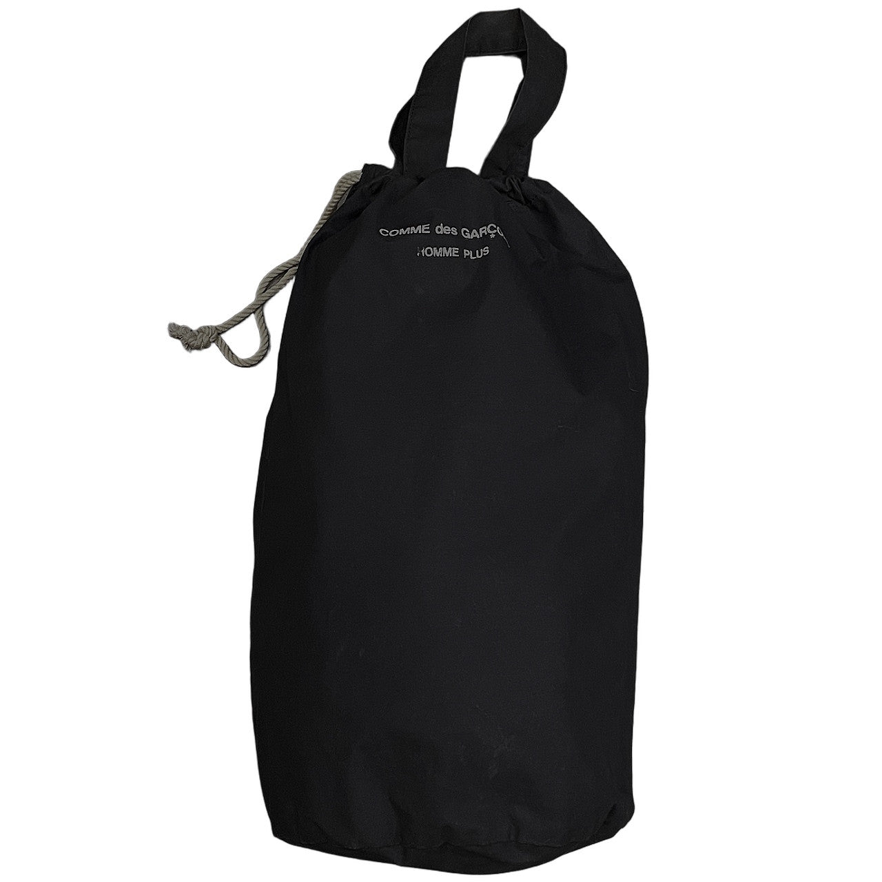 COMME des GARCONS HOMME PLUS 02AW ロゴプリント円柱型トートバッグ 鞄 カバン Archive コムデギャルソンオムプリュス メンズ レディース ユニセックス
