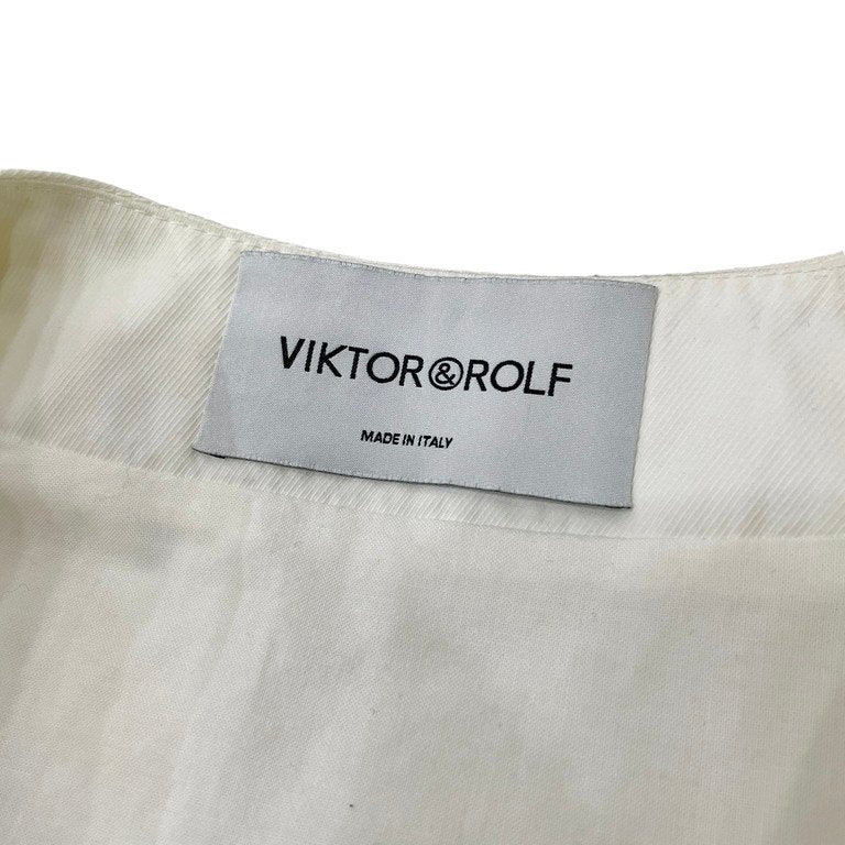 VIKTOR&ROLF ノーカラーショートスカーフリボンジャケット ブルゾン コート アウター マフラー ストール Archive 90s 00s ヴィクター&ロルフ レディース