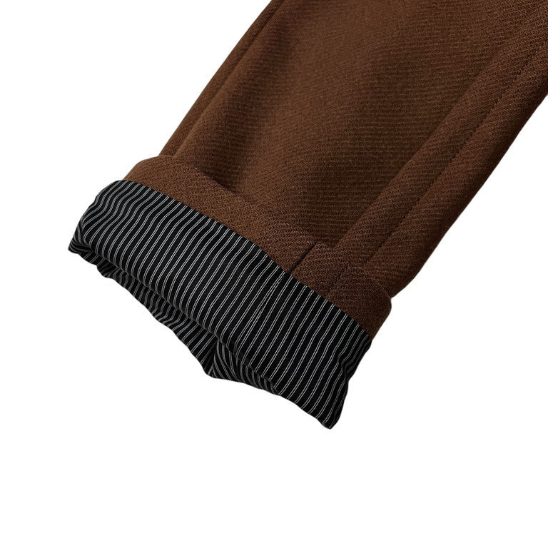 AMI Alexandre Mattiussi 17AW ウール2Bロングコート チェスター ジャケット ブルゾン アウター H17M300.218 282 TABAC アミアレクサンドルマテュッシ メンズ