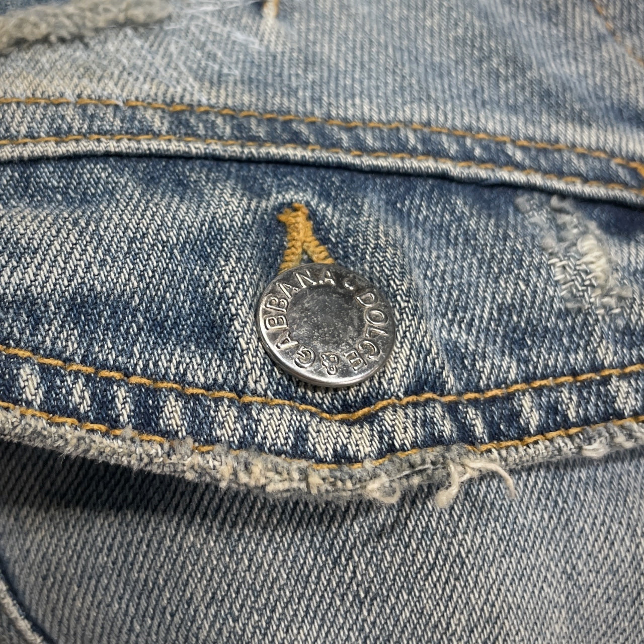 DOLCE&GABBANA DOLCE&GABBANA VINTAGE ラインストーンデニムジャケット
