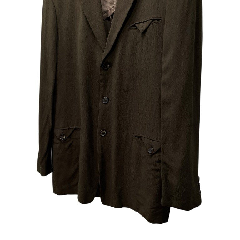 Y's for men ウールレーヨンボタンポケット3Bテーラードジャケット ブレザー ブルゾン コート アウター Archive 80s 90s Yohji Yamamoto Pour Homme ヨウジヤマモトプールオム ワイズフォーメン メンズ