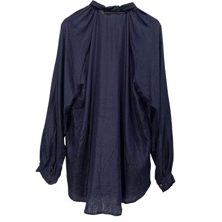 ARCHIVIO J.M.Ribot ヴィンテージシルクアンティークボタンハンドメイドプルオーバーギャザーシャツ ブラウス トップス アルキビオ JMリボット メンズ レディース ユニセックス