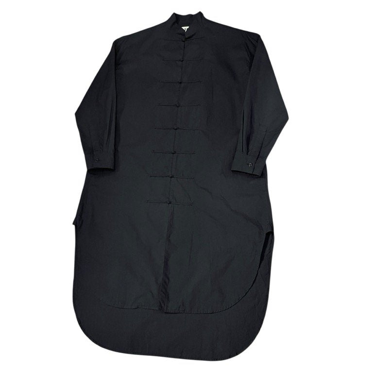 B Yohji Yamamoto 17SS コットンブロードラウンドカットヘムロングシャツワンピース ブラウス トップス ビー ヨウジヤマモト レディース メンズ ユニセックス