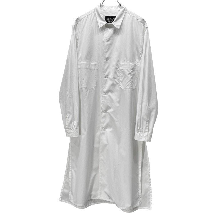 Yohji Yamamoto Pour Homme 23AW COTTON BROADCLOTH OPEN COLLAR LONG SHIRT コットンブロードオープンカラーロングシャツ ブラウス HJ-B53-018 環縫い 開襟 定価62,700円 ヨウジヤマモトプールオム メンズ