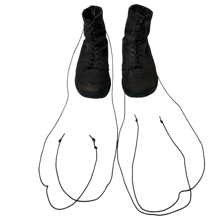 ODYN VOVK バックスキンレザーバックジップレースアップハイカットスニーカー シューズ 靴 クツ オーディンブック メンズ