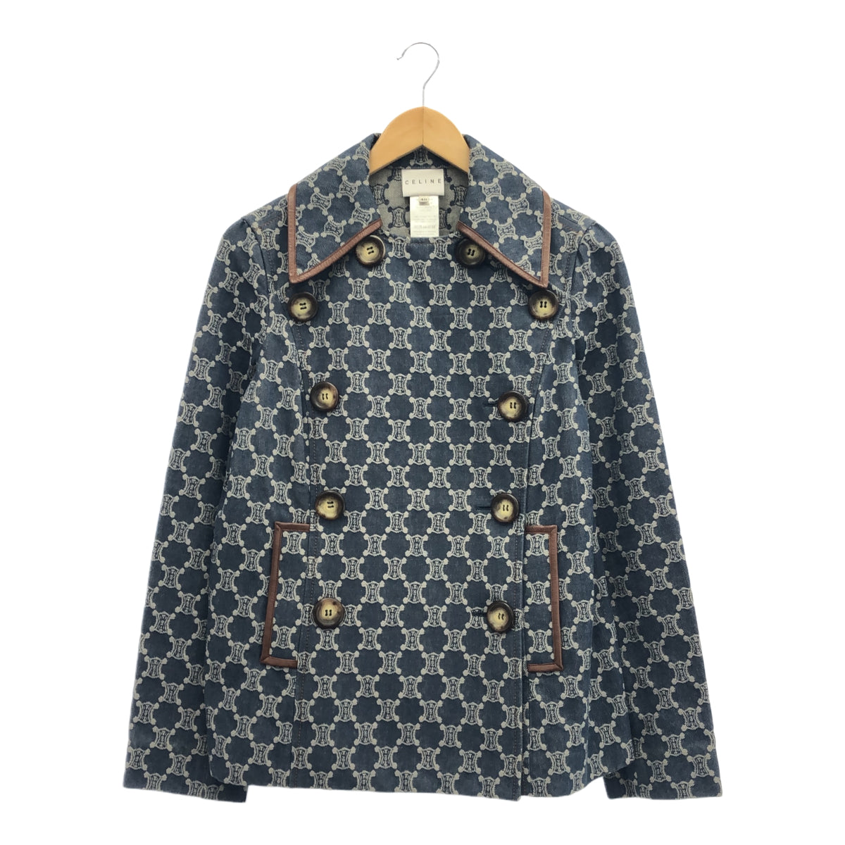 CELINE CELINE デニムピーコート トリンオフ