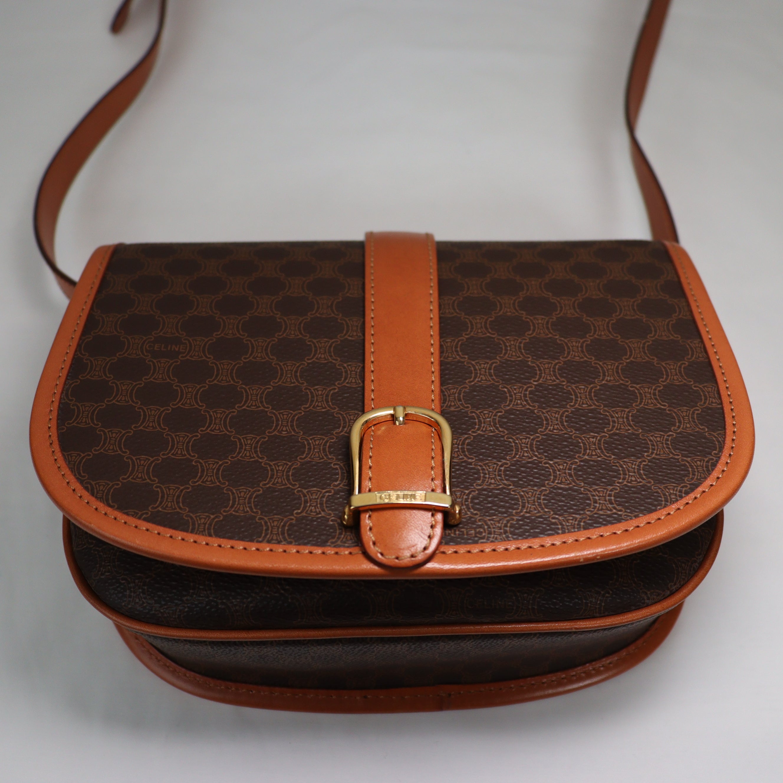 CELINE マカダム ショルダーバッグ