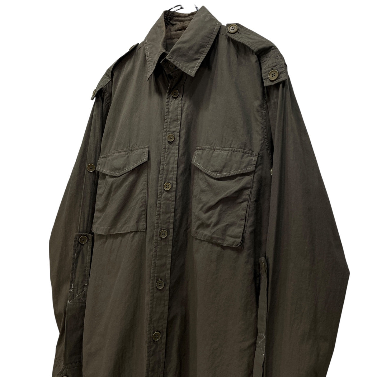 Y's for men コットンギャバジン襟着脱エポレット付ダブルポケットミリタリーシャツ ブラウス トップス Archive Yohji Yamamoto Pour Homme ワイズフォーメン ヨウジヤマモトプールオム メンズ