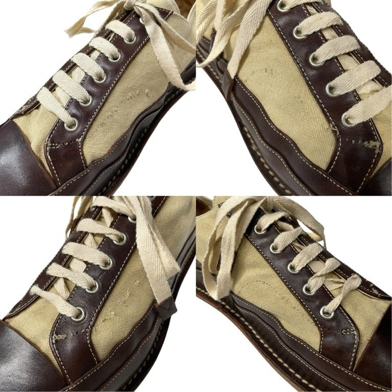 Maison Margiela 22 キャンバスレザーレースアッププラットフォームシューズ フラット ブーツ スニーカー 靴 クツ メゾンマルジェラ メンズ