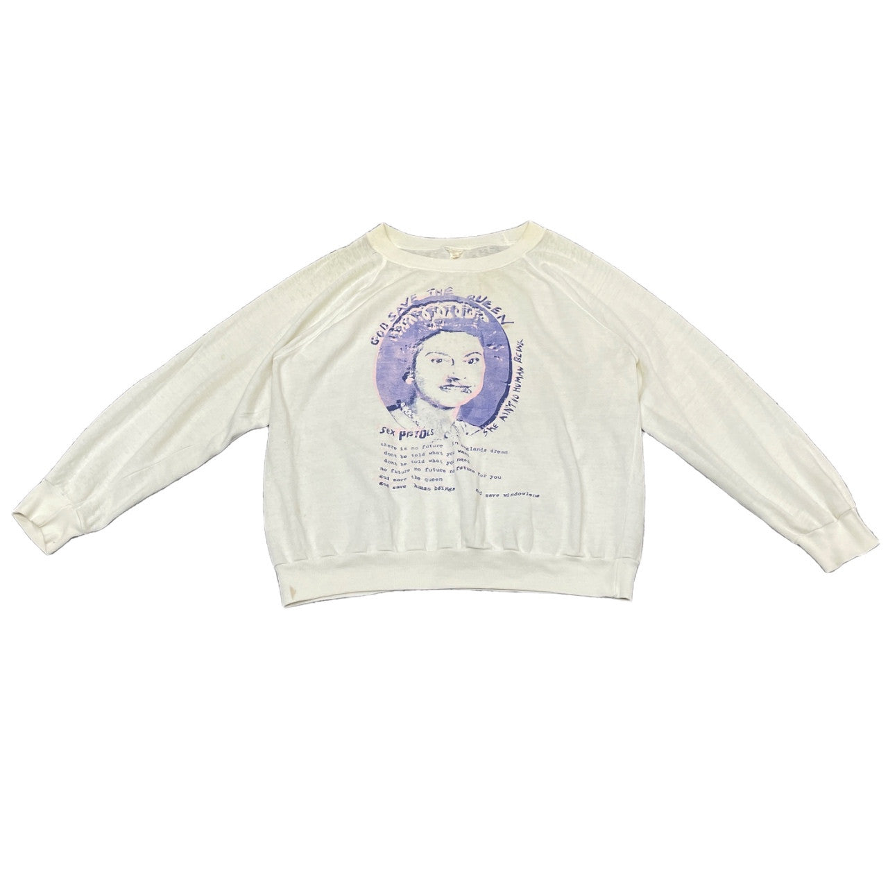 A STORE ROBOT God save the Queen プリントスウェットシャツ Archive 80s 90s トップス アストアロボット メンズ レディース ユニセックス
