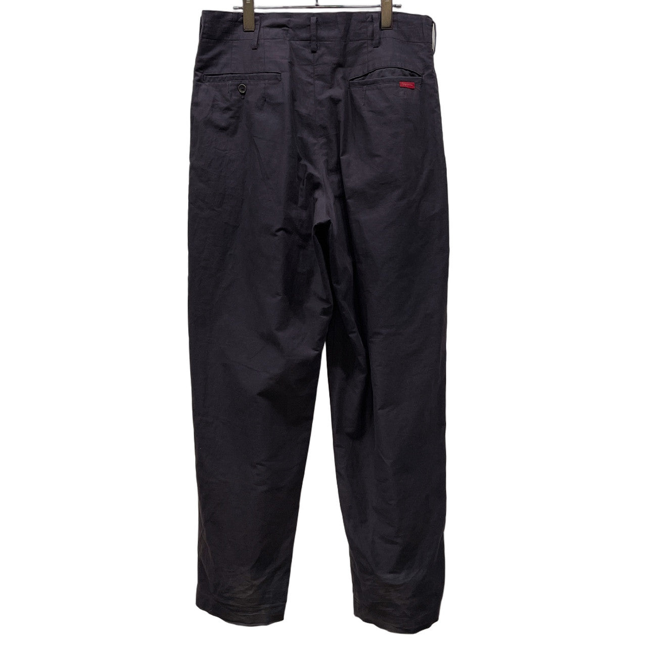 Yohji Yamamoto Pour Homme 00SS コットンギャバジン2タック赤タブワイドテーパードパンツ Archive アジアの不良期 スラックス トラウザーズ ボトムス ヨウジヤマモトプールオム メンズ