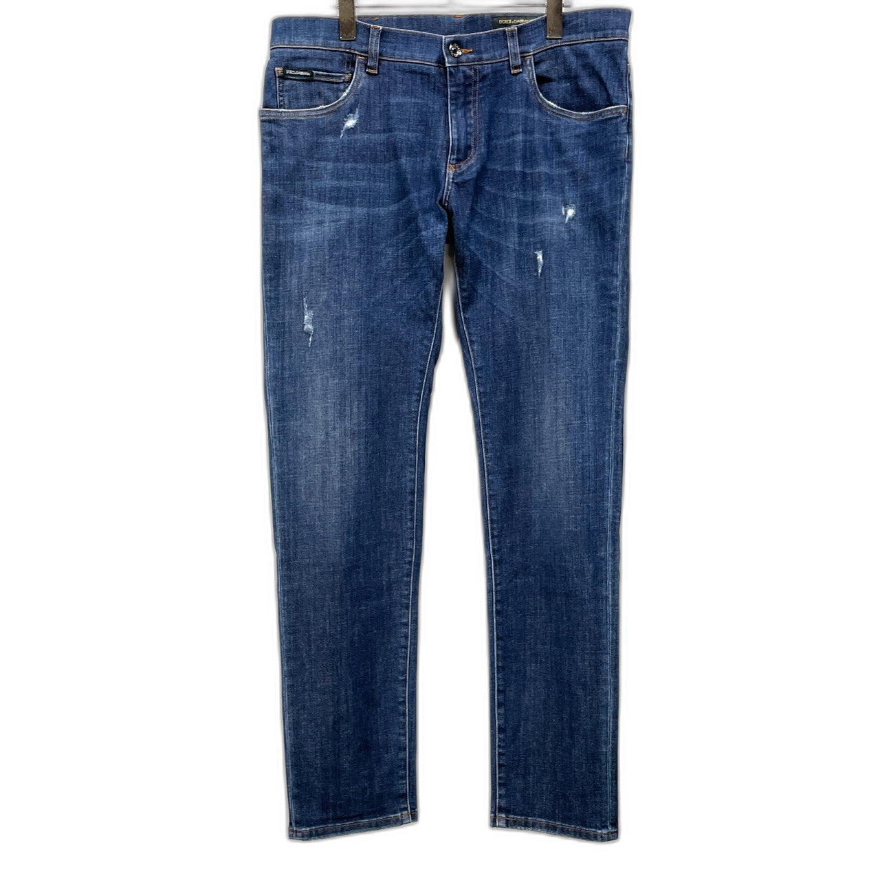 DOLCE&GABBANA Bring Me To the Moon アートプリントバックポケットダメージ加工スキニーデニムパンツ ジーンズ D&G ボトムス SKINNY ドルチェアンドガッバーナ メンズ