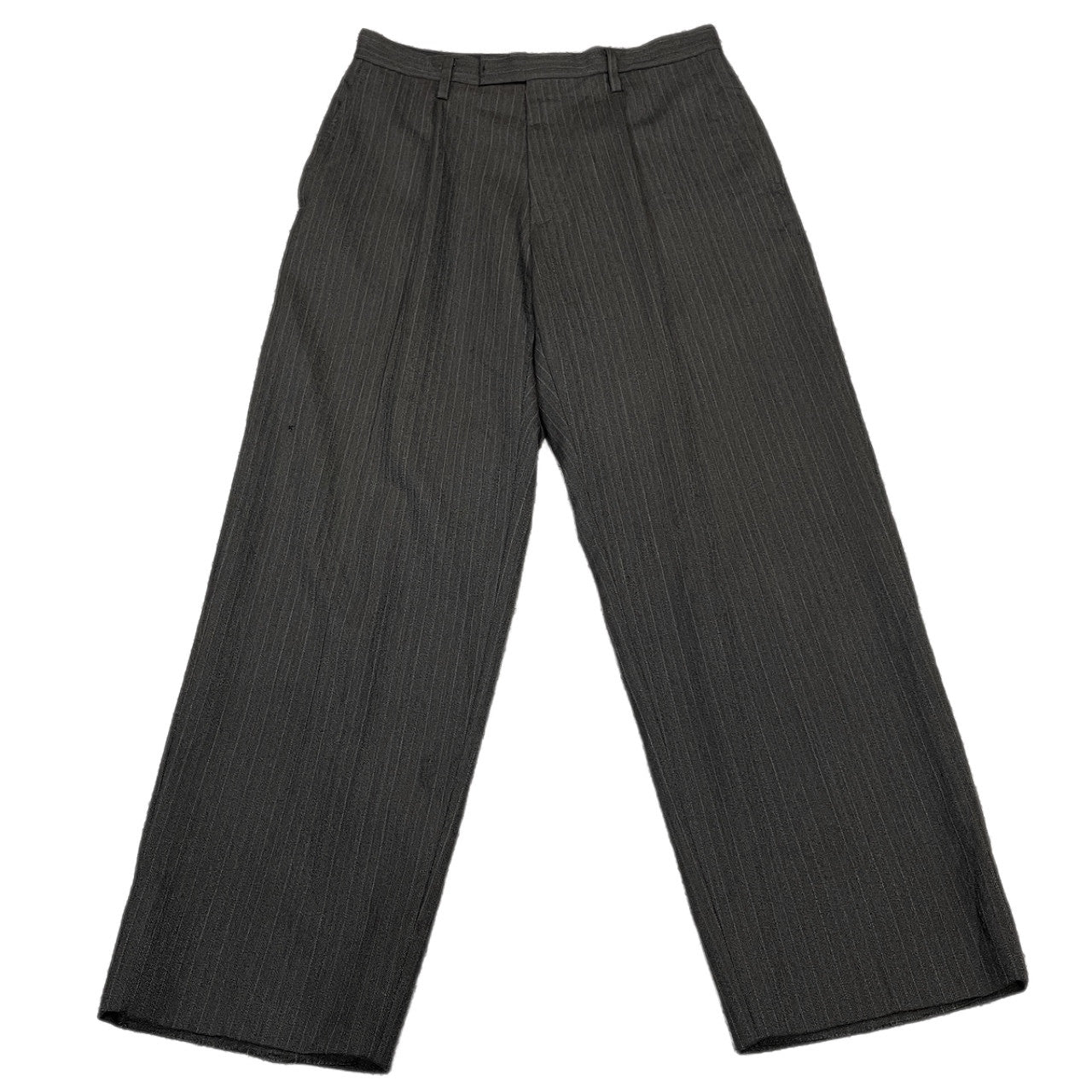 Y's for men ウールストライプ1タックテーパードパンツ スラックス トラウザーズ ボトムス Yohji Yamamoto Pour Homme ヨウジヤマモトプールオム ワイズフォーメン メンズ