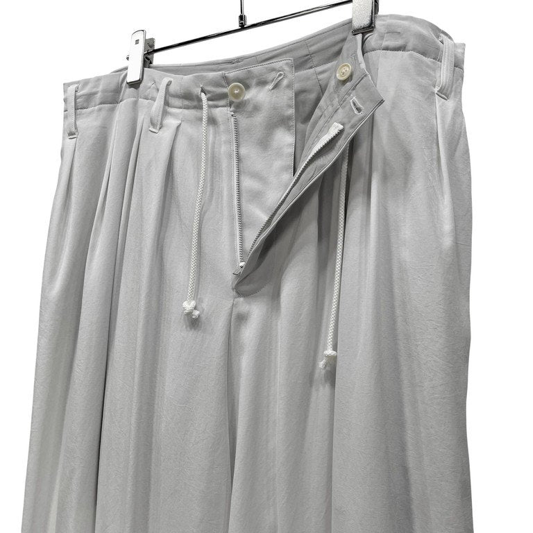 Yohji Yamamoto Pour Homme 25SS トリアセテートポリエステルバルーンパンツ HP-P21-562 ワイド 16タック ボトムス 定番 ヨウジヤマモトプールオム メンズ