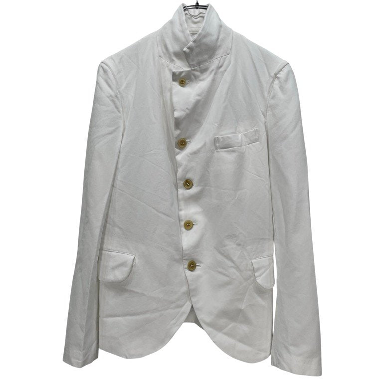 BLACK COMME des GARCONS 21SS ポリエステル皺加工ホワイトテーラードジャケット ブレザー コート アウター CdG ブラック コムデギャルソン メンズ レディース ユニセックス