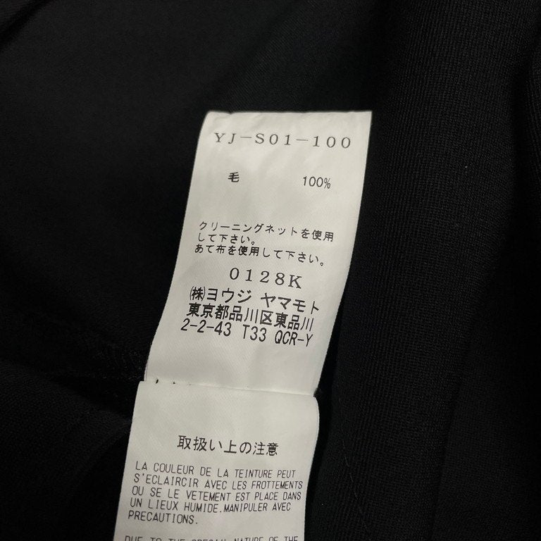 Y's 23AW ウールギャバジン多釦ウエストゴムアシンメトリードレープスカート イージー パンツ ボトムス Yohji Yamamoto Femme ヨウジヤマモトファム ワイズ レディース