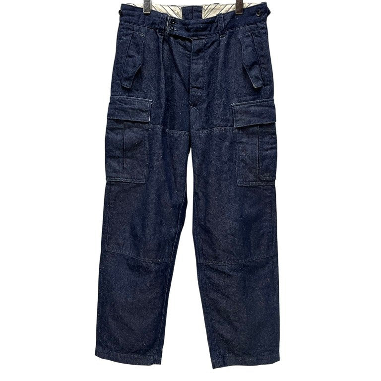 JUNYA WATANABE COMME des GARCONS MAN 04SS ステンシルプリントコットンリネンデニムカーゴパンツ Archive ボトムス ミリタリー アーミー ジュンヤワタナベ コムデギャルソン マン メンズ