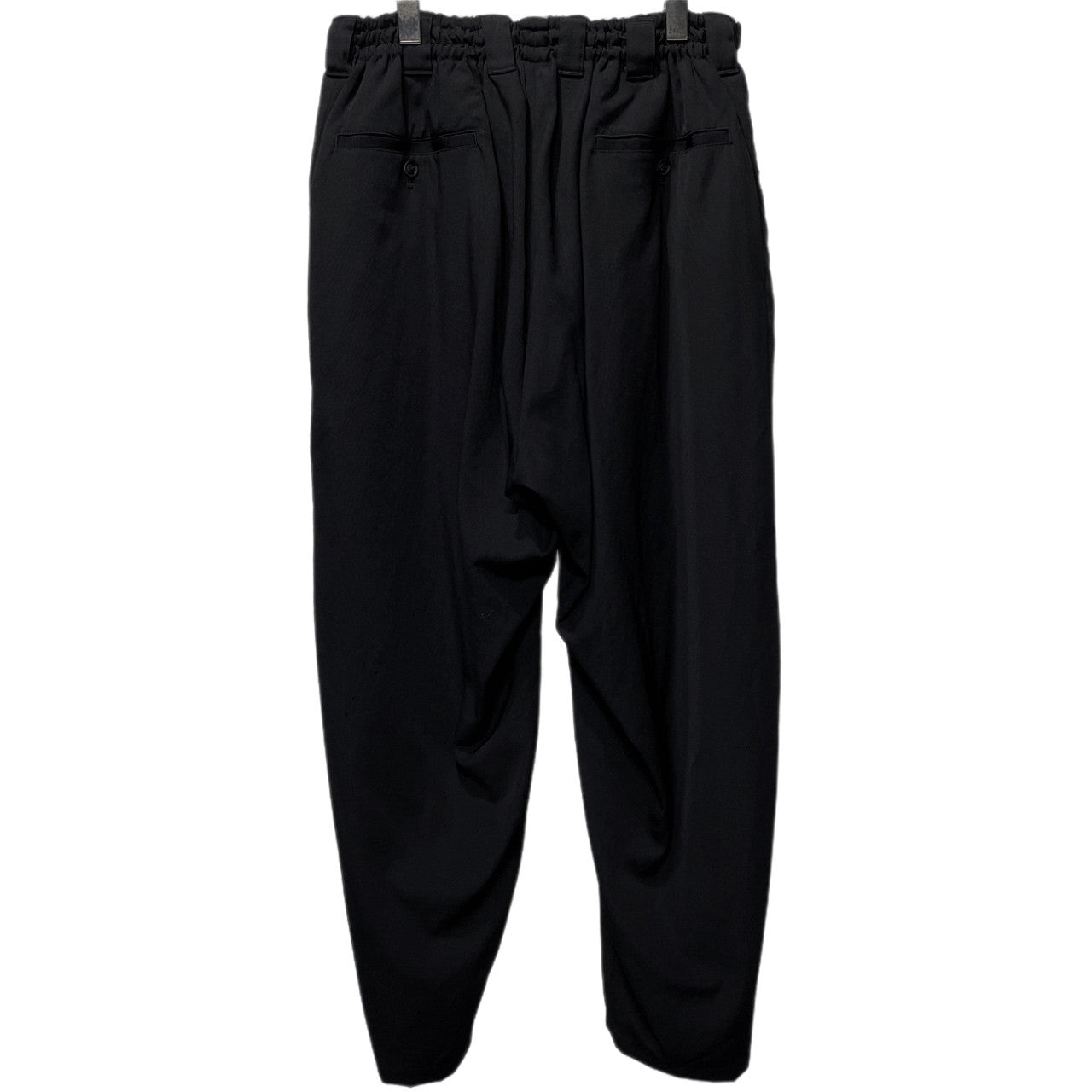 Yohji Yamamoto Pour Homme 18AW ウールギャバジンボールチェーンファスナーポケットパンツ Ball Fastener Pants ボトムス ウエストゴムシャーリング ドローストリング HW-P97-100 ヨウジヤマモトプールオム メンズ